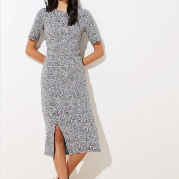 ⭐️ HP⭐️ LOFT Fuzzy Sweater Midi Dress (16) - Picture 1 of 5